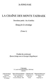 Produktbild: Chaine des monts taebaek t.4