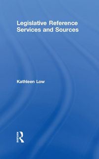 Produktbild: Legislative Reference Services and Sources