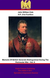 Produktbild: Memoirs of British Generals Distinguished in the Peninsular War. Vol. II