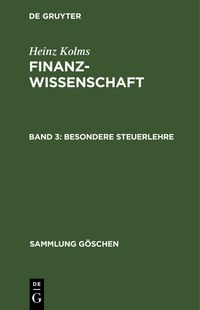 Produktbild: Besondere Steuerlehre
