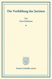 Produktbild: Die Vorbildung der Juristen.