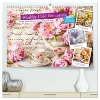 Produktbild: Shabby Chic Romantik - Vintage Tassen, Blumen und nostalgische Briefe (hochwertiger Premium Wandkalender 2026 DIN A2 quer), Kunstdruck in Hochglanz