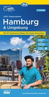 Produktbild: BVA ADFC Regionalkarte Hamburg und Umgebung 1:75.000