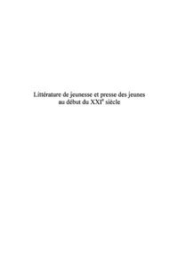 Produktbild: Litterature de jeunesse et presse des jeunes au debut du siE