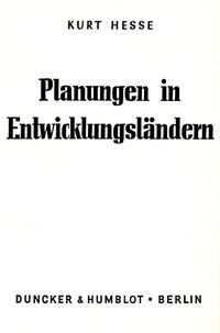 Produktbild: Planungen in Entwicklungsl&auml;ndern.