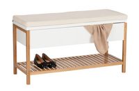 Produktbild: Schuhbank mit Staufach Mod. Finja, aus Bambus/MDF