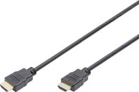 Produktbild: Digitus HDMI Anschlusskabel HDMI-A Stecker, HDMI-A Stecker 2.00 m Schwarz AK-330114-020-S 4K UHD, vergoldete Steckkontakte HDMI-Kabel