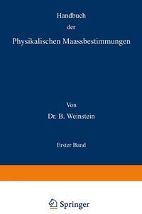 Produktbild: Handbuch der Physikalischen Maassbestimmungen