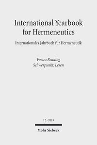 Produktbild: International Yearbook for Hermeneutics / Internationales Jahrbuch f&uuml;r Hermeneutik
