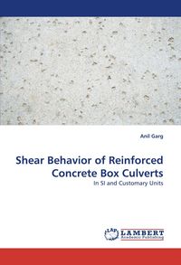 Produktbild: Shear Behavior of Reinforced Concrete Box Culverts