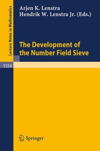 Produktbild: The Development of the Number Field Sieve