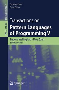 Produktbild: Transactions on Pattern Languages of Programming V