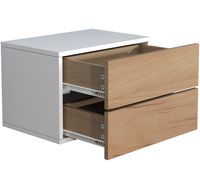 Produktbild: Holz Wandschublade Wand H&auml;nge Nachttisch Usal L45