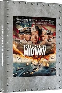 Produktbild: Schlacht um Midway - Kinofassung Cover C (Limited Mediabook auf 333 St&uuml;ck, durchnummeriert, mit J-Card Schuber, Blu-ray+DVD+32-seitigem Booklet plus viel Bonusmaterial)