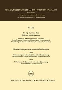 Produktbild: Untersuchungen an schneidenden Zangen