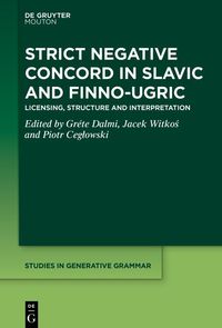 Produktbild: Strict Negative Concord in Slavic and Finno-Ugric