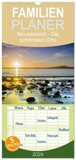 Produktbild: Familienplaner 2026 - Neuseeland - Die sch&ouml;nsten Orte am anderen Ende der Welt mit 5 Spalten (Wandkalender, 21 x 45 cm) CALVENDO