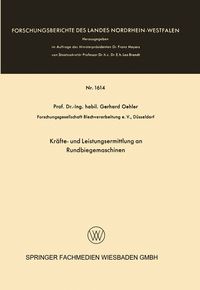 Produktbild: Kr&auml;fte- und Leistungsermittlung an Rundbiegemaschinen