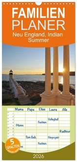 Produktbild: Familienplaner 2026 - Neu England, Indian Summer mit 5 Spalten (Wandkalender, 21 x 45 cm) CALVENDO