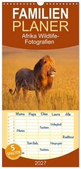 Produktbild: Familienplaner 2027 - Afrika Wildlife-Fotografien mit 5 Spalten (Wandkalender, 21 x 45 cm) CALVENDO