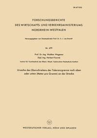 Produktbild: Ursache des &Uuml;berschreitens der Toleranzgrenze nach oben oder unten (Meter pro Gramm) an der Strecke