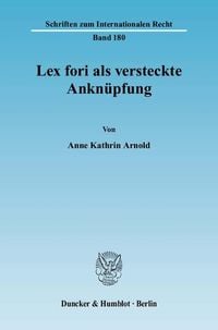 Produktbild: Lex fori als versteckte Ankn&uuml;pfung.