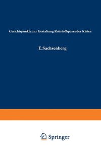 Produktbild: Gesichtspunkte zur Gestaltung Rohstoffsparender Kisten