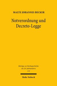 Produktbild: Notverordnung und Decreto-Legge