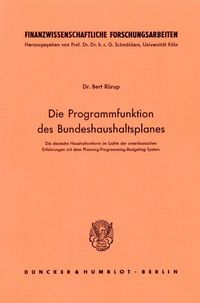 Produktbild: Die Programmfunktion des Bundeshaushaltsplanes.