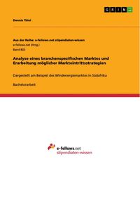Produktbild: Analyse eines branchenspezifischen Marktes und Erarbeitung m&ouml;glicher Markteintrittsstrategien