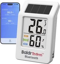 Produktbild: BaldrTherm Solar Thermo-/Hygrometer Wei&szlig; HCS702B