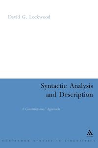 Produktbild: Syntactic Analysis and Description
