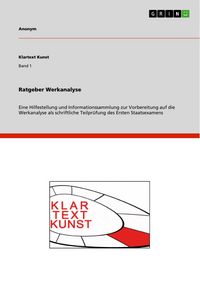 Produktbild: Ratgeber Werkanalyse