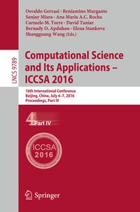 Produktbild: Computational Science and Its Applications - ICCSA 2016