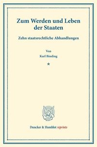 Produktbild: Zum Werden und Leben der Staaten.