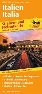 Produktbild: Publicpress Stra&szlig;en- und Freizeitkarte Italien, Italia 1:750.000