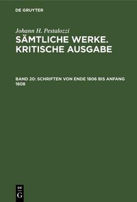 Produktbild: Schriften von Ende 1806 bis Anfang 1808