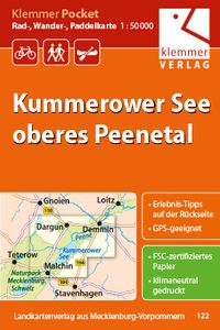 Produktbild: Klemmer Pocket Rad-, Wander- und Paddelkarte Kummerower See - oberes Peenetal