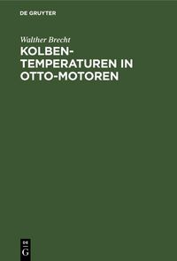 Produktbild: Kolbentemperaturen in Otto-Motoren