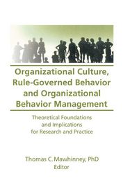 Produktbild: Organizational Culture, Rule-Governed Behavior and Organizational Behavior Management