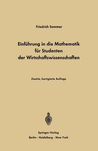 Produktbild: Einf&uuml;hrung in die Mathematik f&uuml;r Studenten der Wirtschaftswissenschaften