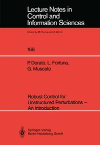 Produktbild: Robust Control for Unstructured Perturbations &mdash; An Introduction