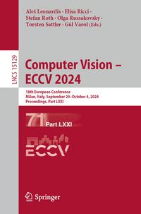 Produktbild: Computer Vision &ndash; ECCV 2024