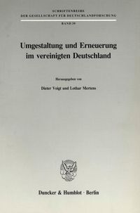 Produktbild: Umgestaltung und Erneuerung im vereinigten Deutschland.