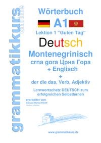 Produktbild: W&ouml;rterbuch Deutsch - Montenegrinisch - Englisch Niveau A1