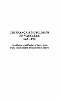 Produktbild: Les Francais musulmans en Vaucluse 1962-1991
