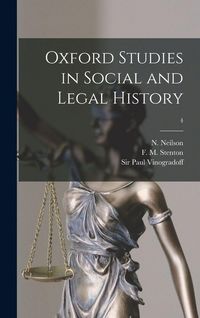 Produktbild: Oxford Studies in Social and Legal History; 4