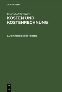 Produktbild: Theorie der Kosten