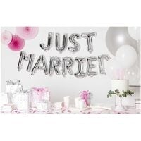 Produktbild: Folienballon Set Just Married, Silber