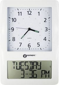 Produktbild: Geemarc VISO50_WH_VDE Funk Wanduhr Wei&szlig;